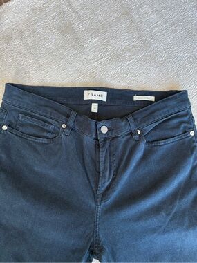 Frame Denim High-Rise Slim Jeans in Navy Blue - Tags removed but never worn